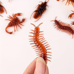 12pcs Simulation Cockroach Tricky Bug Realistic Centipede Toy