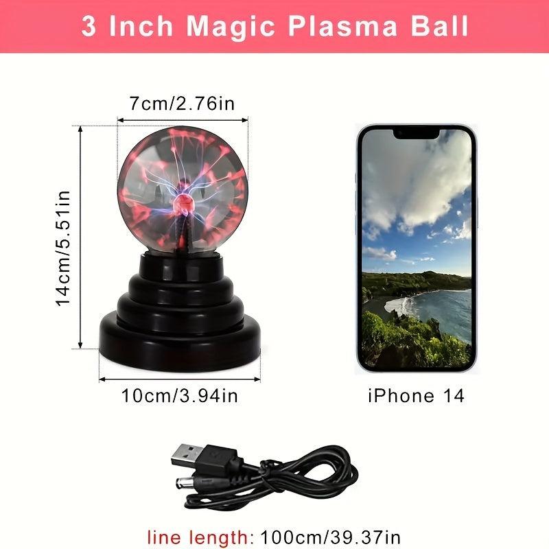 Plasma Ball Light 7.62cm Touch Sensitive Magic Plasma Ball Novelty Toy