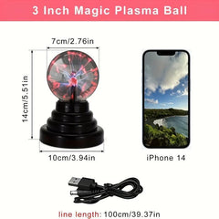 Plasma Ball Light 7.62cm Touch Sensitive Magic Plasma Ball Novelty Toy