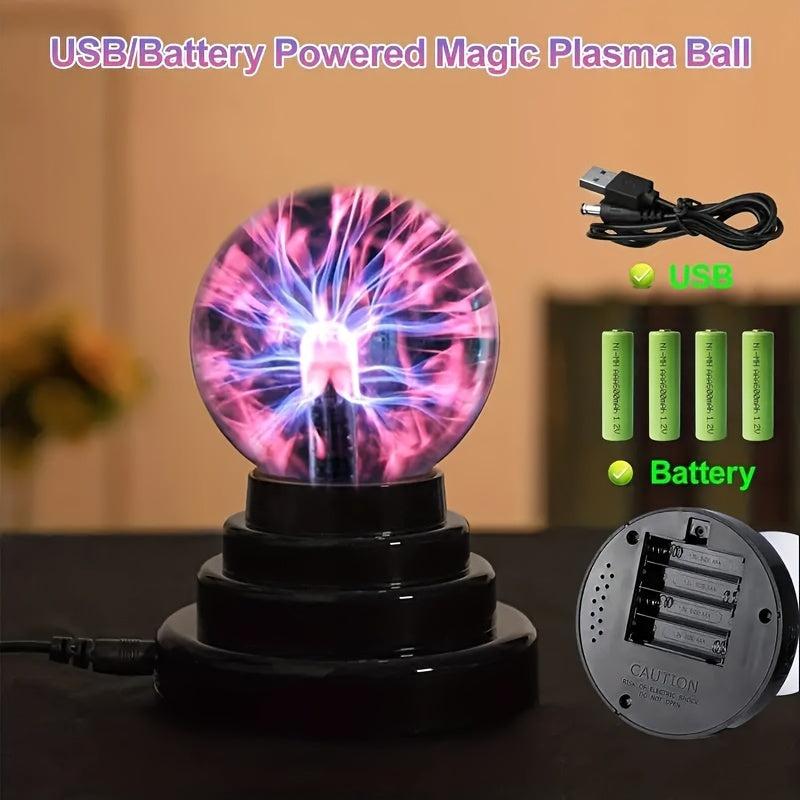 Plasma Ball Light 7.62cm Touch Sensitive Magic Plasma Ball Novelty Toy