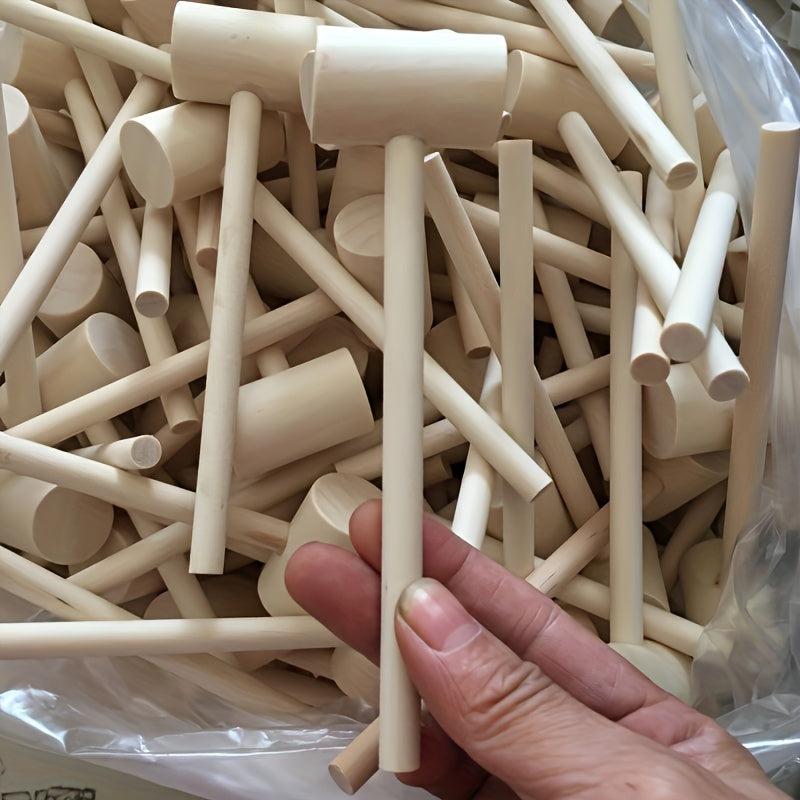 Small Wooden Crab Hammer, Adult Party Mallet for Cake, Golden Egg Hammer