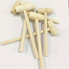 Small Wooden Crab Hammer, Adult Party Mallet for Cake, Golden Egg Hammer