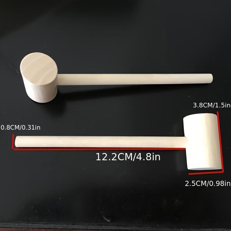 Small Wooden Crab Hammer, Adult Party Mallet for Cake, Golden Egg Hammer