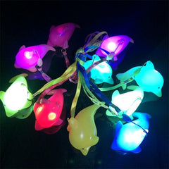 Dolphin Pendant Nightlight Colorful Luminous Gift Lanyard