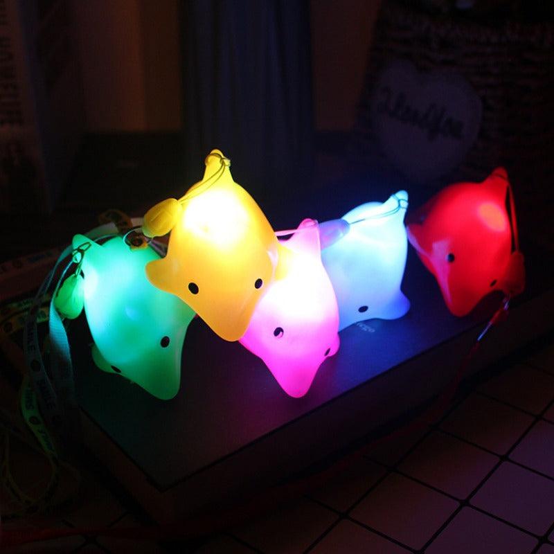 Dolphin Pendant Nightlight Colorful Luminous Gift Lanyard