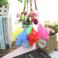 Dolphin Pendant Nightlight Colorful Luminous Gift Lanyard