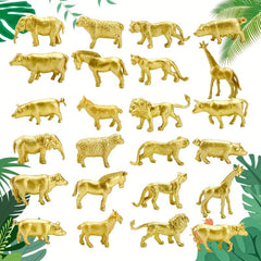 24pcs Zoo Safari Animal Figures Jungle Animal Birthday Decor