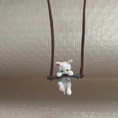 Swing Cat Car Pendant Rearview Mirror Lanyard
