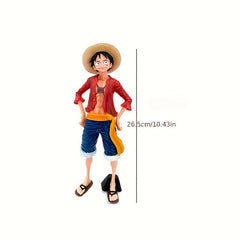 Anime Red Cloak Pirate Figure with Changeable Faces