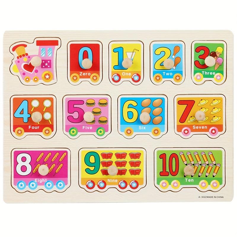 Wooden Peg Puzzle For Toddlers Preschool Educational