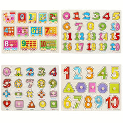 Wooden Peg Puzzle For Toddlers Preschool Educational