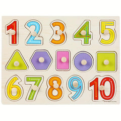 Wooden Peg Puzzle For Toddlers Preschool Educational