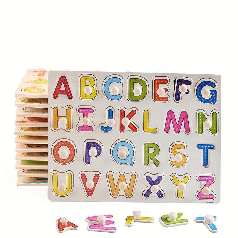 Wooden Peg Puzzle For Toddlers Preschool Educational