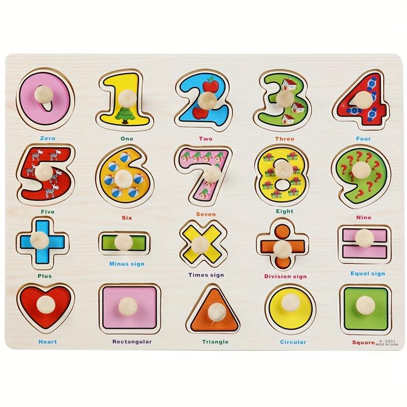 Wooden Peg Puzzle For Toddlers Preschool Educational