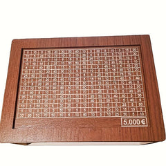 Wood Piggy Bank Money Box with Saving Goal & Numbers