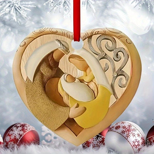 Jesus Birth Scene Acrylic Car Window Hanging Ornament