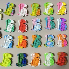 24pcs Mini Dinosaur Fidget Toys Bulk Pack - Stress Relief Keychains
