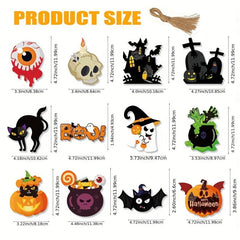 12pcs Halloween Hanging Decorations Haunted House Hangings