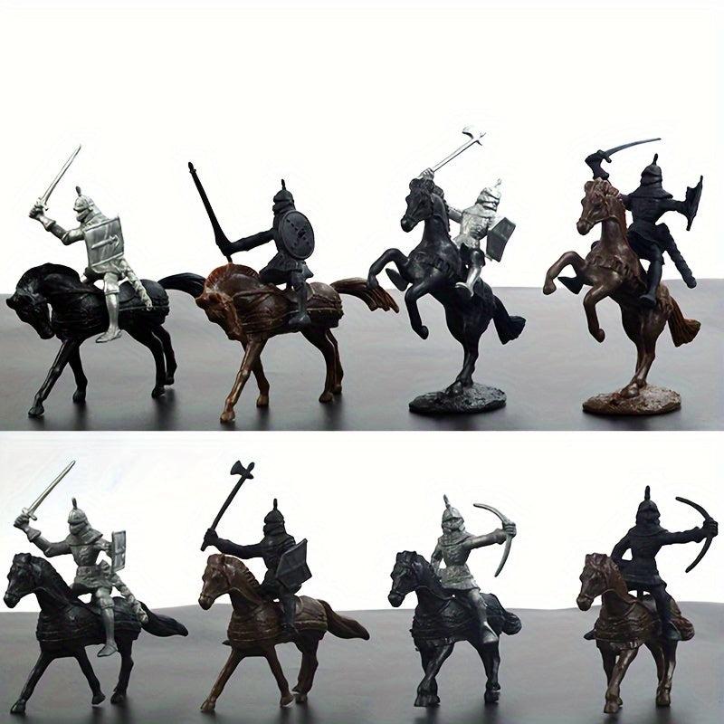28pcs Medieval Warrior Static Soldier Model Ancient Soldier Military Toys