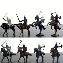28pcs Medieval Warrior Static Soldier Model Ancient Soldier Military Toys