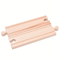 1 Pc Wooden Track Straight Railway Accessories Compatible Major Toy