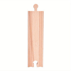 1 Pc Wooden Track Straight Railway Accessories Compatible Major Toy
