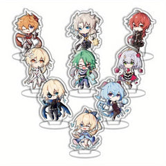 9pcs Mini Q Version Acrylic Standing Figures Cute Toys & Collectibles