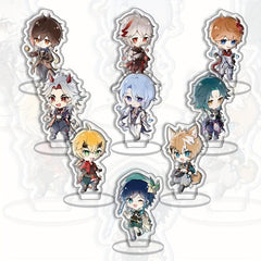9pcs Mini Q Version Acrylic Standing Figures Cute Toys & Collectibles