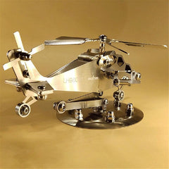 1pc Helicopter Model Stainless Steel Aircraft Metal Crafts Office Car Accessory