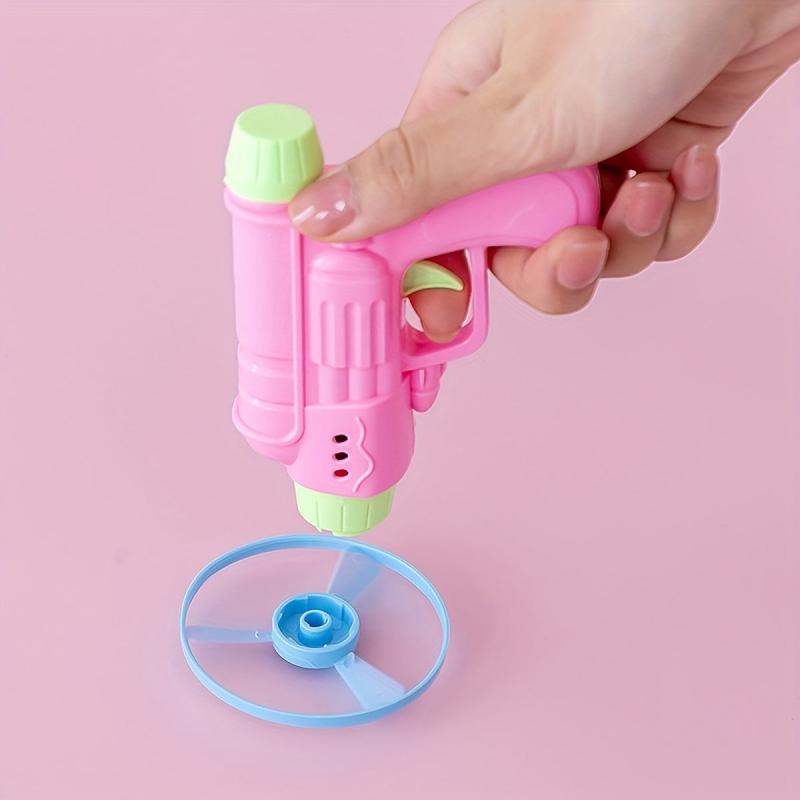 Toy Flying Saucer Gun - Random Colors - Party & Holiday Flying Toys