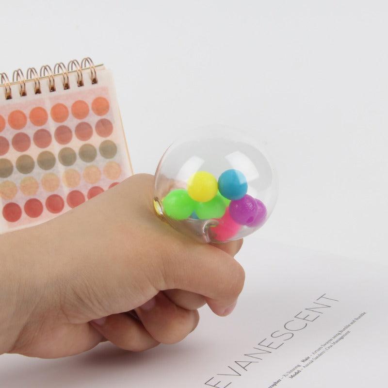 Colorful Bead Grape Ball TPR Decompression Pranks Vent Toy