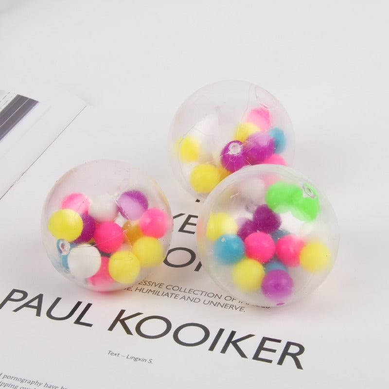 Colorful Bead Grape Ball TPR Decompression Pranks Vent Toy