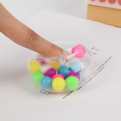 Colorful Bead Grape Ball TPR Decompression Pranks Vent Toy