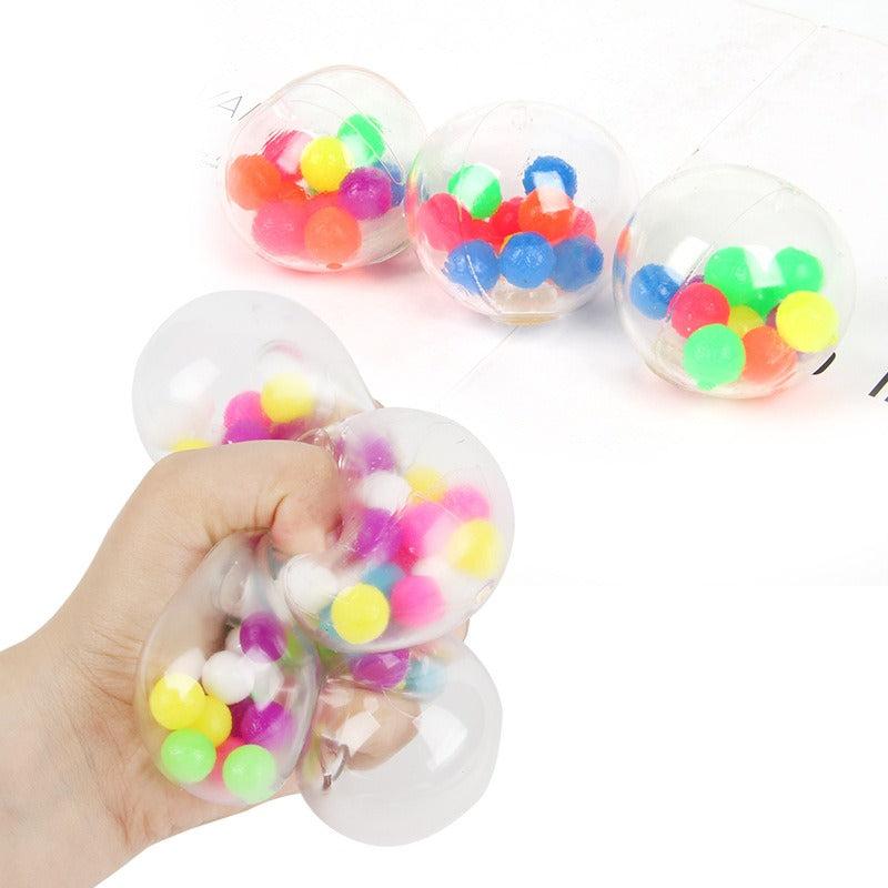 Colorful Bead Grape Ball TPR Decompression Pranks Vent Toy