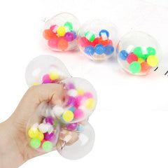Colorful Bead Grape Ball TPR Decompression Pranks Vent Toy