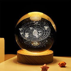 3D Solar System Crystal Ball USB Projector Lamp