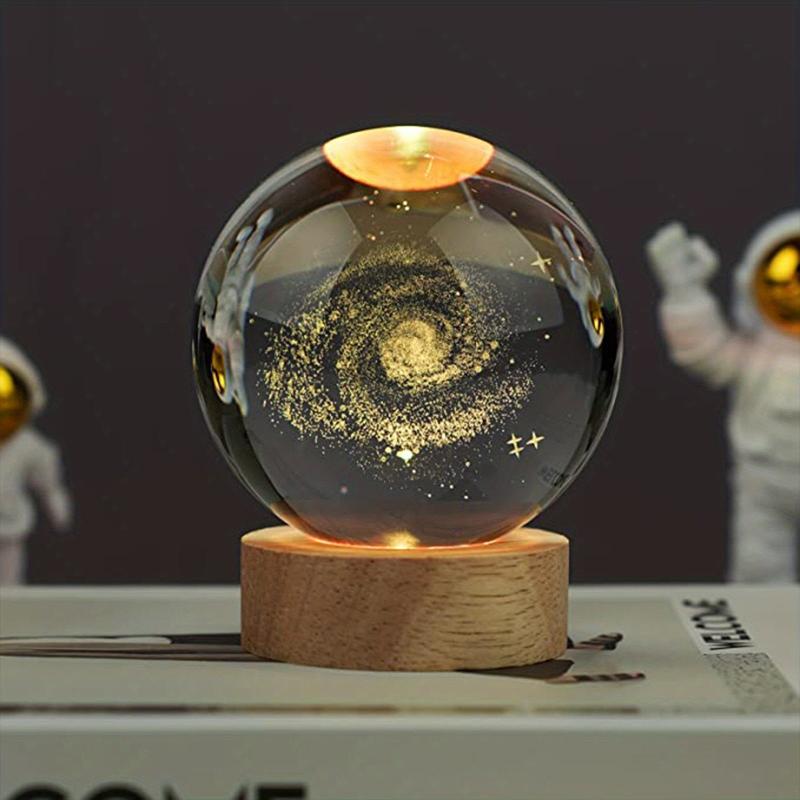 3D Solar System Crystal Ball USB Projector Lamp