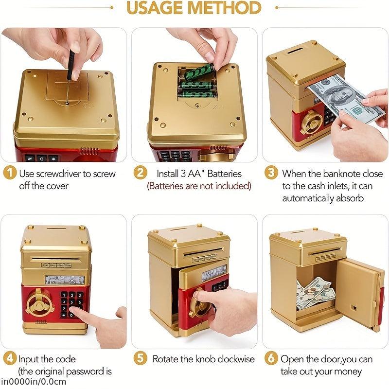 Kids Electronic Password Money Banks ATM Coin Bank