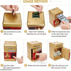 Kids Electronic Password Money Banks ATM Coin Bank