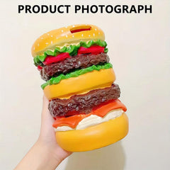 Resin Piggy Bank Burger Coin Bank Money Bank Cartoon Change Jar