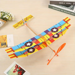 DIY 3 Pcs Outdoor Play Foam Airplane Glider Model Toy Biplane Assembly