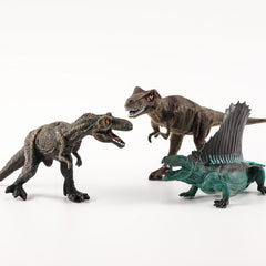 6pcs Textured Dinosaur Ornaments Triceratops Tyrannosaurus Rex