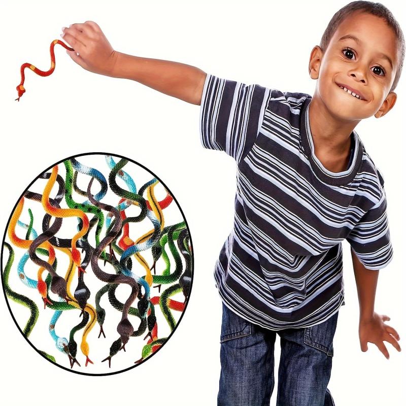 12pc Mini Simulated Snakes Spoof Decorative Snake Props Funny Trick Toys