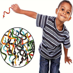 12pc Mini Simulated Snakes Spoof Decorative Snake Props Funny Trick Toys