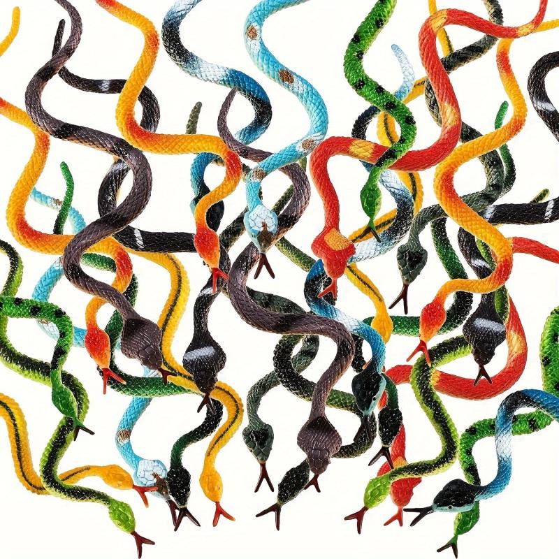 12pc Mini Simulated Snakes Spoof Decorative Snake Props Funny Trick Toys