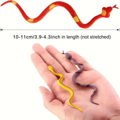 12pc Mini Simulated Snakes Spoof Decorative Snake Props Funny Trick Toys