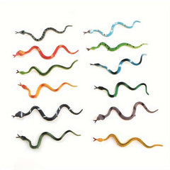 12pc Mini Simulated Snakes Spoof Decorative Snake Props Funny Trick Toys