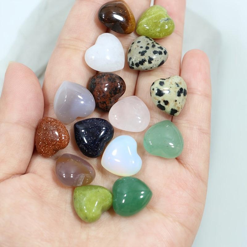 Crystal Mini Heart Natural Stone 18mm Love Healing Stone Craft