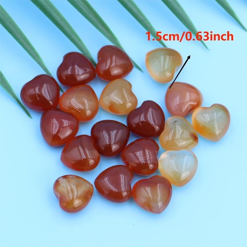 Crystal Mini Heart Natural Stone 18mm Love Healing Stone Craft
