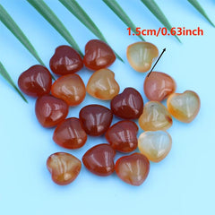 Crystal Mini Heart Natural Stone 18mm Love Healing Stone Craft